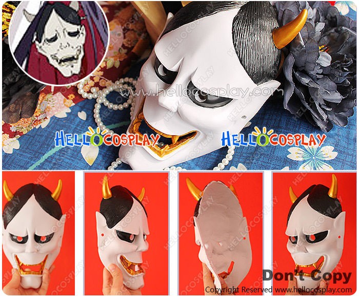 Anime Inu x Boku SS Shirakiin Ririchiyo Ghost Mask Halloween Cosplay Resin Mask
