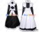 Classic Pearl Long White Black Cosplay Maid Dress Costume