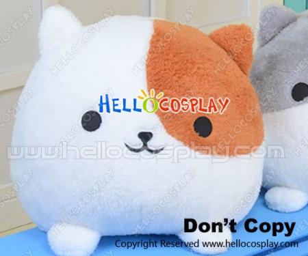 Neko Atsume Cosplay Orange White Cat Doll Pillow