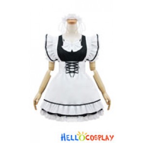 Angel Feather Cosplay COS Black White Maid Dress