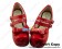 Mirror Red Double Straps Chunky Fashion Princess Lolita Shoes