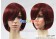 Black Red BoBo Cosplay Short Wig