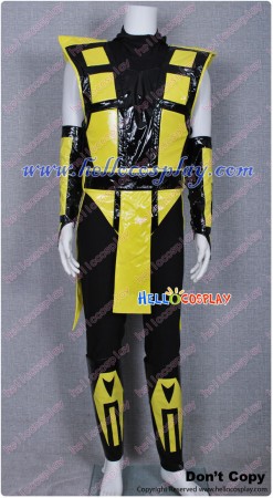 Mortal Kombat Cosplay Scorpion Costume Leather
