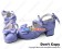 Princess Lolita Shoes Sweet Purple Matte Chunky Ankle Straps Ruffle Lace Bows