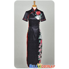 Vocaloid Cosplay Perfume HurlyBurly Haku Black Cheongsam Dress Costume