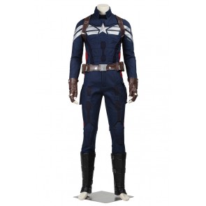 Captain America The Winter Soldier Steve Rogers Cosplay Uniform