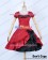 Classical Lace Victorian Lolita Red Black Dress Cosplay Costume