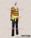 Amnesia Cosplay Toma Costume Black Yellow Stripe Suit