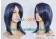 Blue Black Short Cosplay Wig