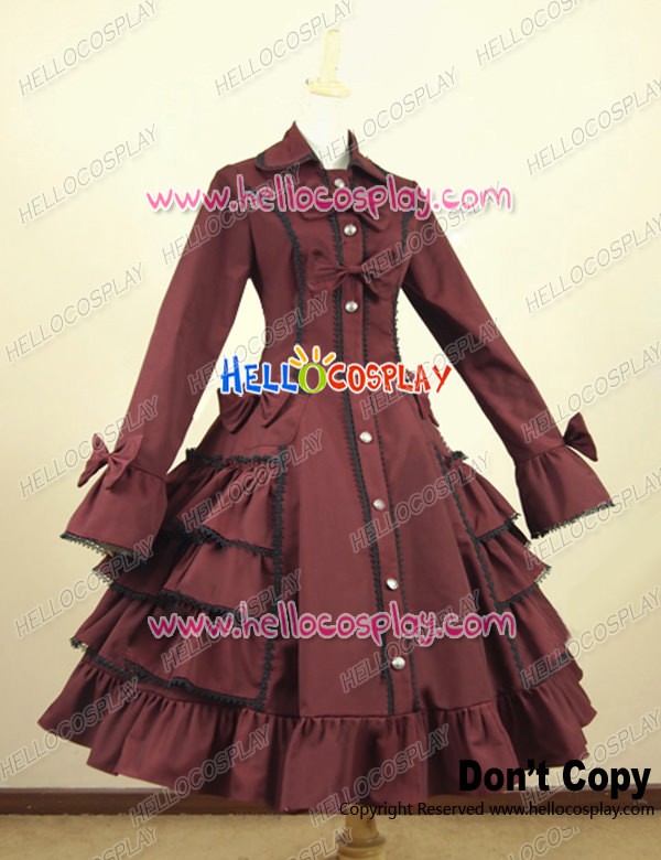 steampunk red dress