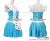 Angel Feather Cosplay Blue Maid Dress Costume