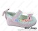 Pink And White Bow Lace PU Lolita Single Band Round Toe Shoes