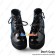 Punk Gothic Lolita Shoes Black Mirror Zipper Lace Up Platform