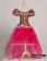 Victorian Princess Brocade Corset Ballet Stage Hotpink Floral Dress Costume