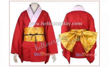 Gintama Cosplay Costume Kagura Kimono Dress