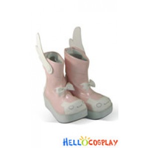 Nurse Witch Komugi Cosplay Shoes Nakahara Boots Pink