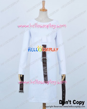 Alice Madness Returns Cosplay Alice White Dress Leather Belts Costume
