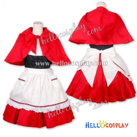 Gothic Lolita Costumes Red Dress