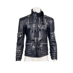 Beat It Michael Jackson Cosplay Costume Jacket Coat Leather Version