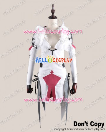 Guilty Crown Cosplay Inori Yuzuriha White Battle Dress Costume