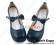 Dark Blue Bow Strap Chunky Princess Lolita Shoes