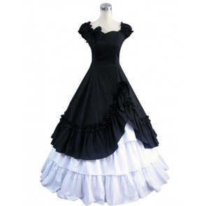 Southern Belle Cotton Evening Gown Black Lolita Dress