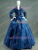 Victorian Lolita Civil War Satin Evening Gothic Lolita Dress Royal Blue