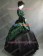 Victorian Lolita Marie Antoinette Brocade Gothic Lolita Dress Green Floral