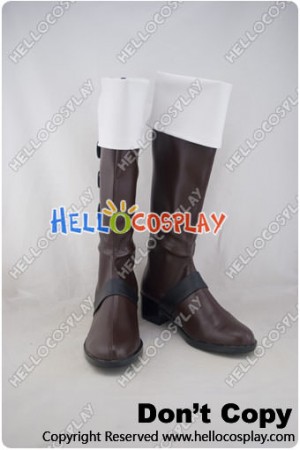 Vocaloid Cosplay Shoes Kagamine Len Brown White Boots