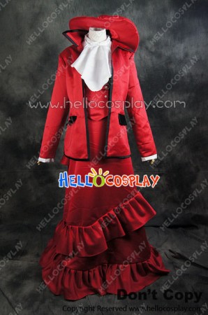 Black Butler Kuroshitsuji Cosplay Madam Red Dress Costume