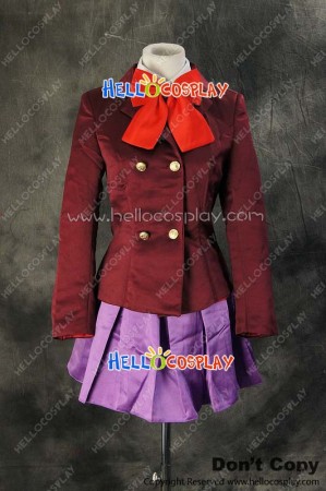 Another Cosplay Mei Misaki Purple Uniform Costume
