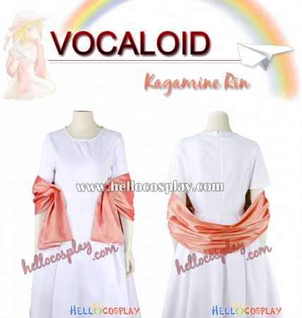 Vocaloid 2 Cosplay Costume Paper Plane Version Kagamine Rin Dress