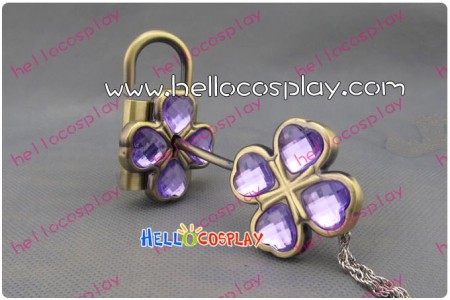 Shugo Chara Humpty Lock & Dumpty Key Cosplay Necklace Purple