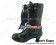 Black Satin Lace Ruffle Chunky Princess Lolita Boots