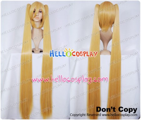 Vocaloid 2 Hatsune Miku Dark Gold Long Cosplay Wig