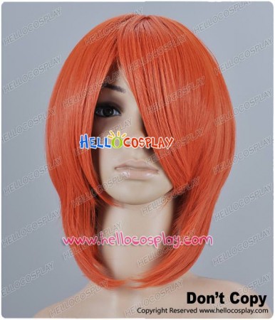 Dark Orange Short Wig Layered Cosplay Wig