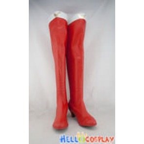 Sailor Moon Cosplay Shoes Tsukino Usagi Red Long Boots