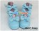 Blue Three Bows Ruffle Chunky Princess Lolita Shoes
