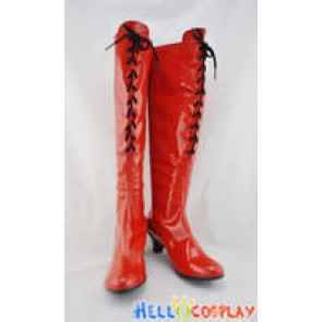 Vocaloid Cosplay Shoes Meiko Sakine Boots Red