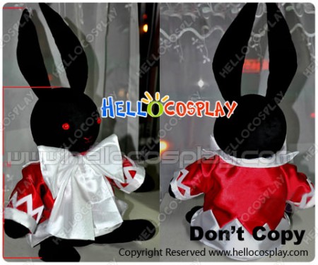 black rabbit plush toy