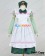 Axis Powers Hetalia APH Cosplay Hungary Maid Dress Costume Green Headpiece