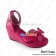 Princess Lolita Shoes Matt Rose Red Ankle Strap Bow Wedge Heel Sandals