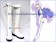 Pandora Hearts Cosplay Echo White Long Boots