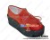 Red Platform Round Short Red Lacing Punk Lolita Shoes