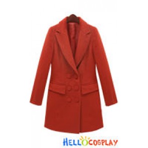 Gossip Girl Blair Waldorf Cosplay Costume Red Military Coat