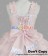 Sweet Lolita Gothic Punk Jumper Skirt Luxury Pale Pink Dress