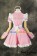 Maid Cosplay White Apron Pink Dress Sweet Costume