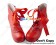 Matt Red Satin Lace Ruffle Chunky Princess Lolita Short Boots