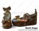 Brown PU Leather Ankle Strap Bow Wedge Lolita Shoes