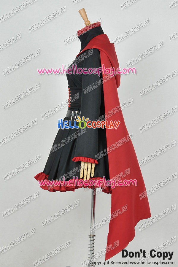 Rwby Cosplay Red Trailer Ruby Rose Gothic Dress Costume Combat Uniform
